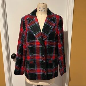 Plaid Women's Jacket - Red and Black